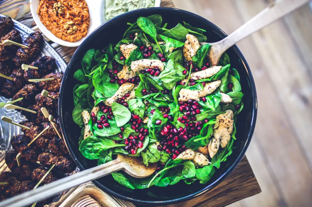 Hair Thinning: What It Is and What You Can Do Early 3 Bowl of iron and protein rich foods that support healthy hair growth
