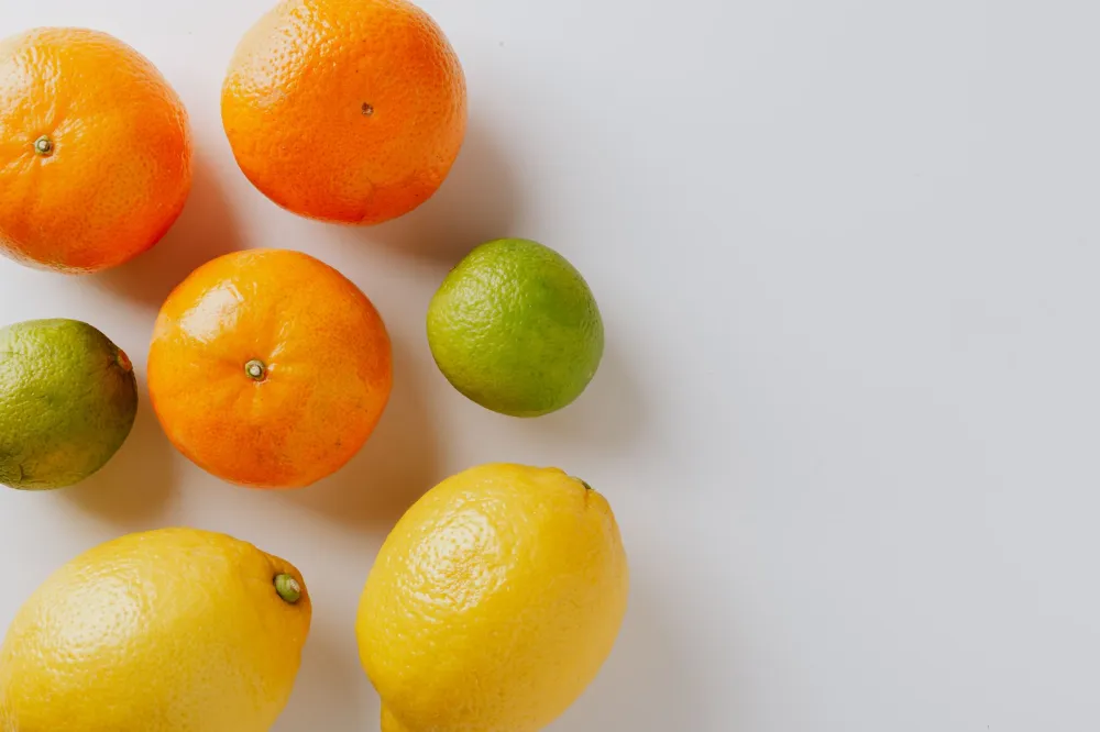 Colorful citrus fruits rich in vitamin C to support bruise healing